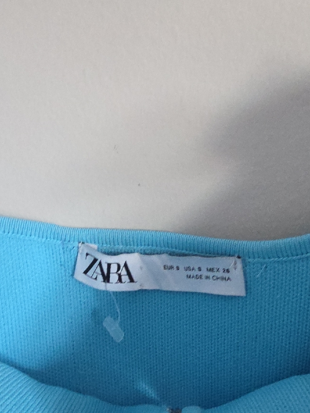 ZARA | Blue Knit Bustier Corset Top Attached Sleeves Size S - Picture 4 of 5